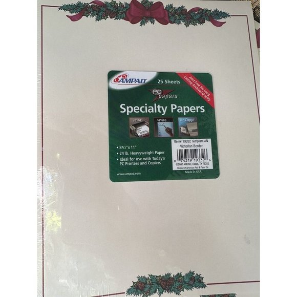 Holiday Ampad 25 Regal Mills Premium Papers Christmas theme 8 1/2x11 Set Of 4 - Picture 3 of 4